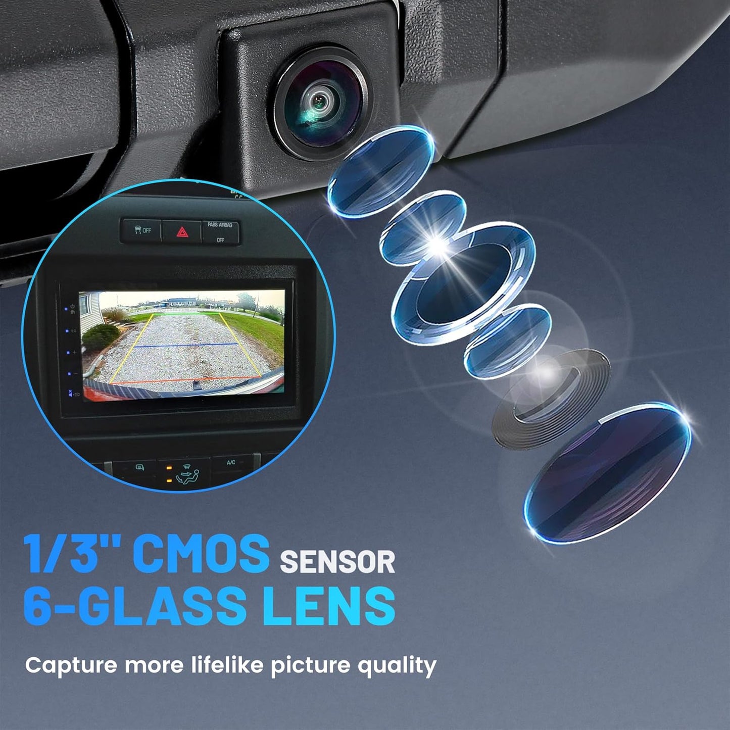 EW-T121 Tailgate Handle Latch Replacement Reverse Camera