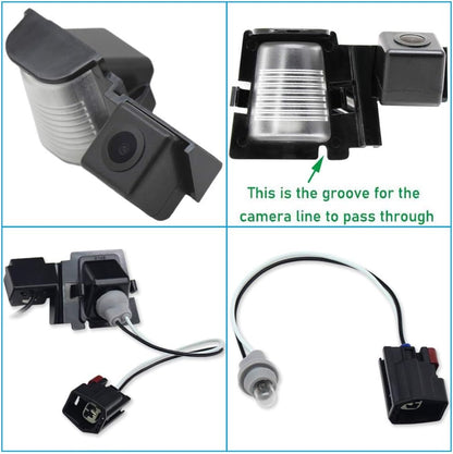 EW-004KIT License Plate Rear View Camera with Marker Light for Jeep Wrangler