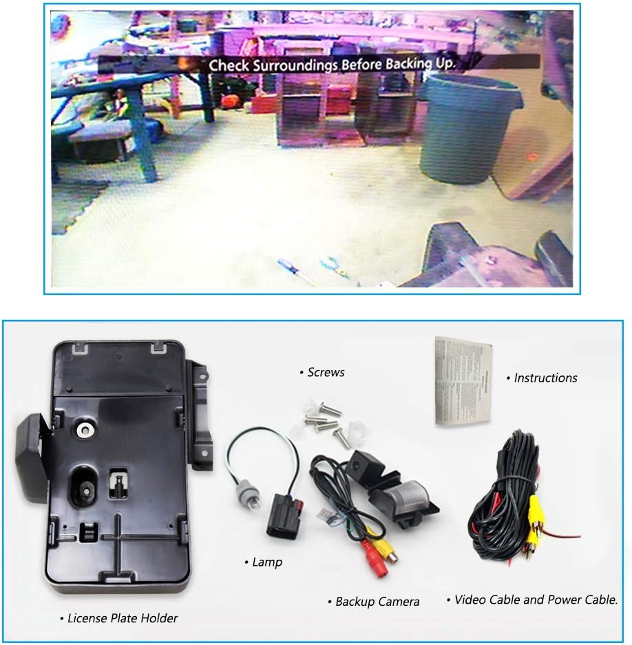 EW-004KIT License Plate Rear View Camera with Marker Light for Jeep Wrangler