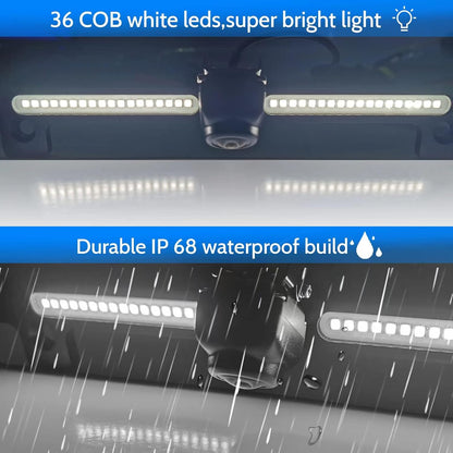 EW-MM02L002KIT License Plate Backup Light Bar with Camera with LCD 4.3" Monitor