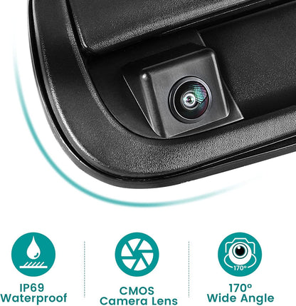 EW-T112 Tailgate Liftgate Latch Handle Rear View Reverse Camera with Keyhole