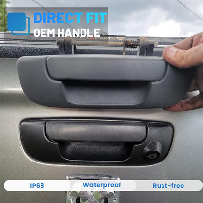 EW-MM02T107KIT Tailgate Handle Backup Camera with 4.3'' Rear View Mirror Monitor for Dodge Ram