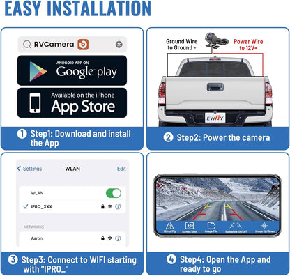 EW-U007 EW-U007 Digital Wireless Backup Camera Phone Tablet Monitor for iPhone Android