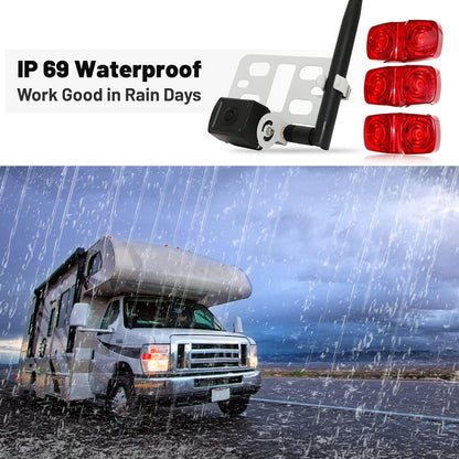 EW-U001R3 Wireless RV Trailer Backup Camera with RED Marker Lights