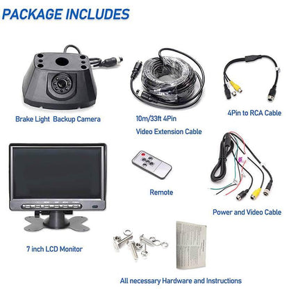 Brake Light Backup Camera with 7″ Mirror Monitor - Ewaysafety