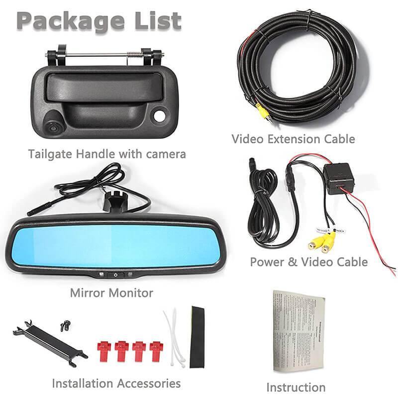 Tailgate Backup Camera with Mirror Monitor Kit - Ewaysafety